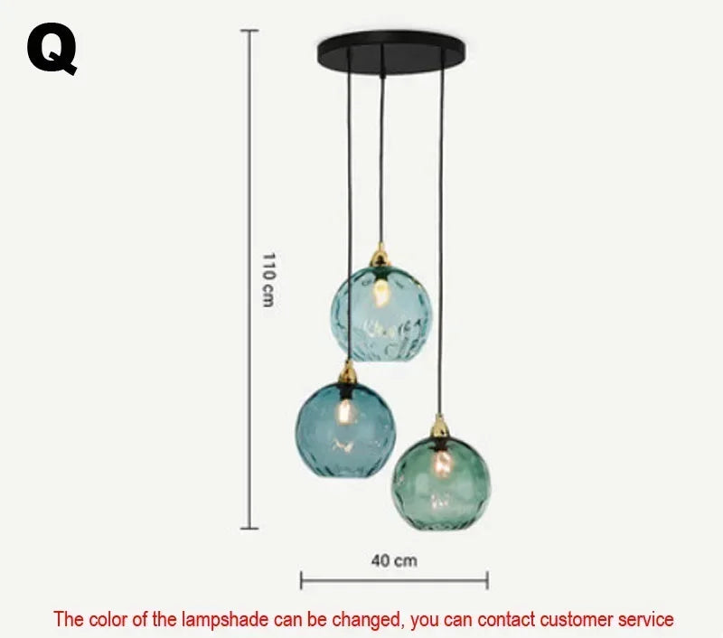 Nordic Glass Chandelier: Elegant Living Room Hotel Bedroom Decor Lighting Fixture