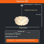 White Acrylic Flower Pendant Chandelier LED Lighting for Home Decor