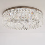 Luxury Crystal Round Black Gold Ceiling Chandelier for Bedroom Living Room Lighting