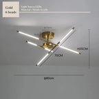 Modern LED Linear Chandelier: Creative Design Ceiling Lamp with Remote for Home Decor