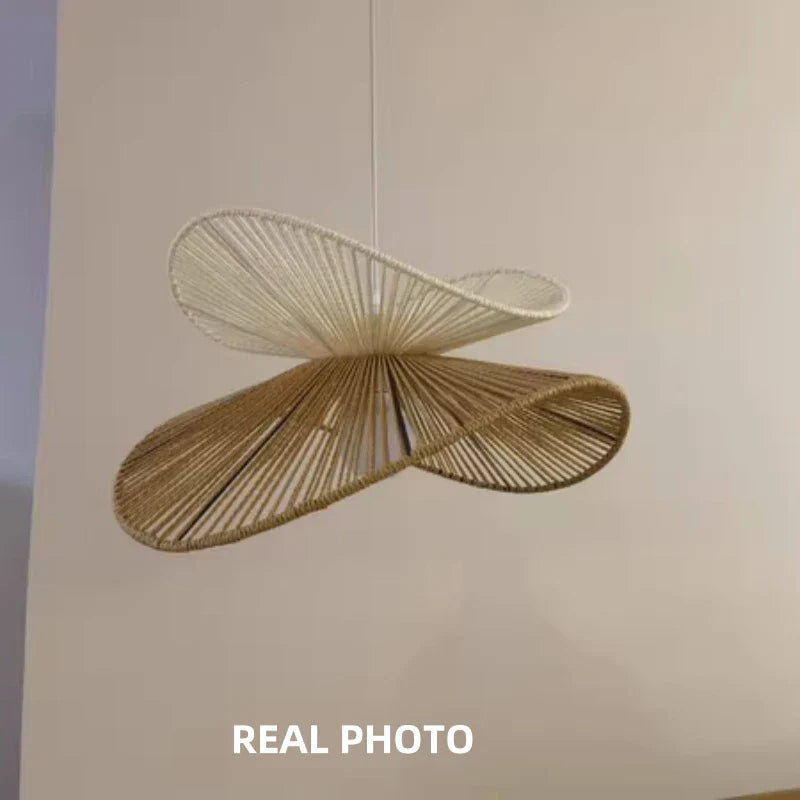 Hemp Pendant Lights: Wabi Sabi LED Indoor Lighting Fixtures