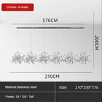 Leaf Sequin Ceiling Chandelier for Modern Living Room, Restaurant, Bar, and Shop Window