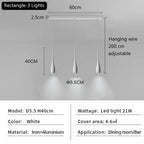 Long Tube LED Pendant Light for Bedside, Dining Room, Bar - Modern Minimalist Design