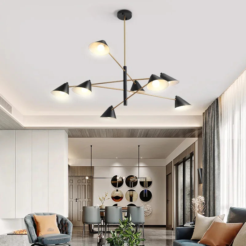Cone Pendant Light: Minimalist Art Chandelier for Home Living Dining Room