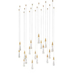 Gold Crystal Pendant Light: European Luxury LED Bar Lamp