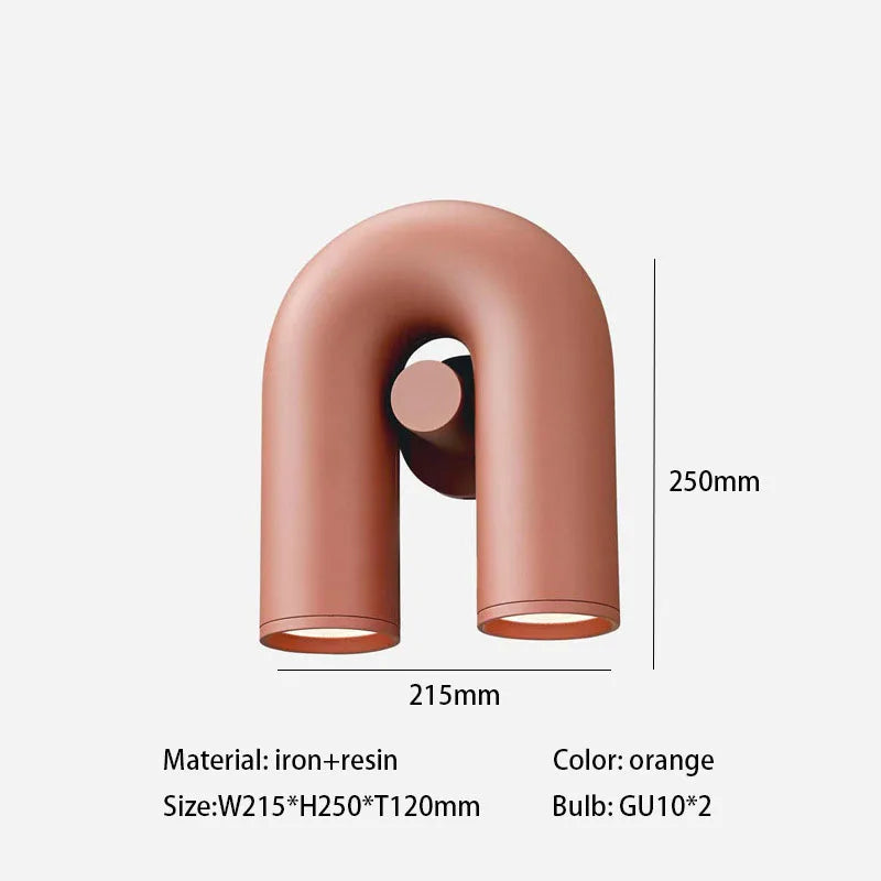 U-shaped Iron Chandelier Modern Minimalist LED Lighting for Home and Restaurant