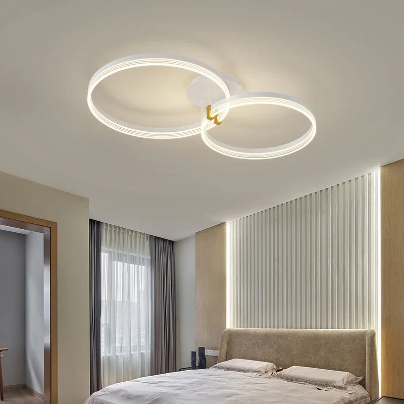 Modern Round Ring LED Ceiling Chandelier for Living Room and Bedroom