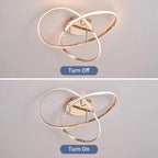 Modern Smart LED Ceiling Lights | Black/Chrome/Gold for Living Room, Bedroom, Study