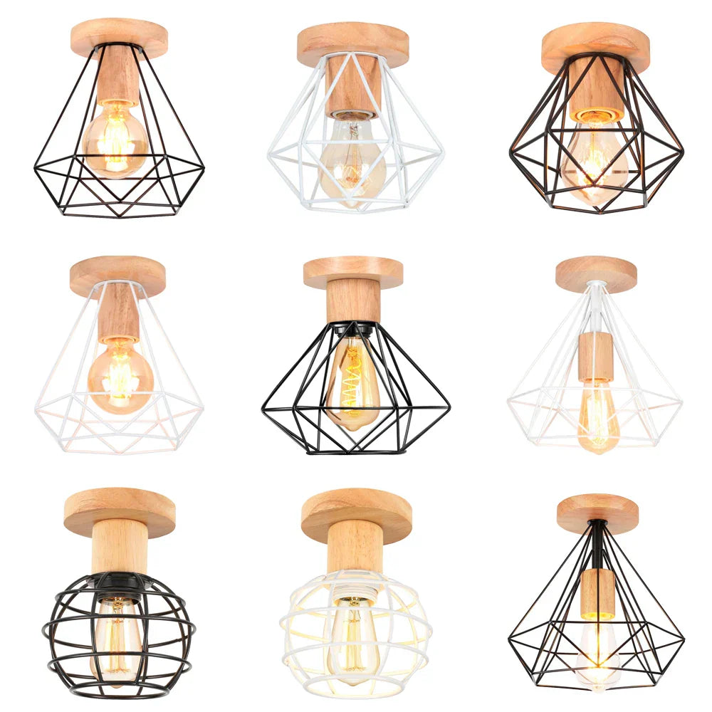 Vintage Iron Ceiling Light for Bedroom, Kitchen, Living Room