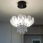 Crystal Crown Chandelier: Luxe Ceiling Light for Home, Shop & Lobby