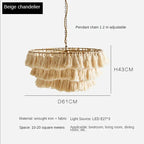Bohemian Vintage Fela Tassel Handwoven Chandelier LED Home Decoration Light