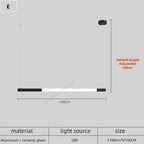 Modern LED Black/Gold Bar Chandelier Horizontal Pendant Light