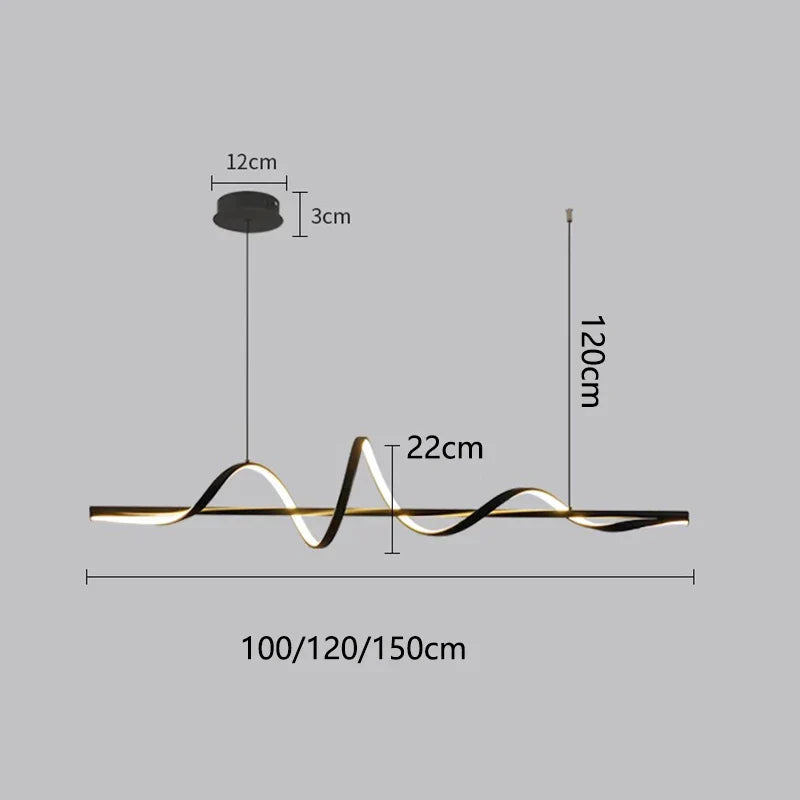 Modern Indoor Ceiling Chandelier LED Pendant Light for Dining Room