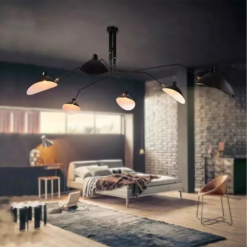Adjustable Arm Floor Lamp: Japanese Ceiling Light for Living Room, Bedroom Decor