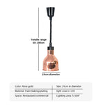 Electric Food Heat Lamp: Telescopic Pendant Light for Restaurant's Kitchen Fixtures