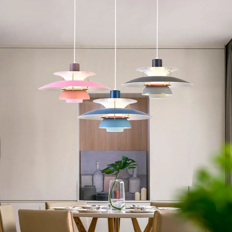Nordic Danish LED Pendant Light Chandelier for Dining Room E27 Fixtures