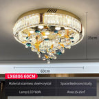 Crystal Flower LED Ceiling Light - Modern Home Decor.
