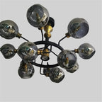 Side Opening Glass Shade Replacement for E27 Socket, D15cm, 45°C - Table Lamp Chandelier Cover