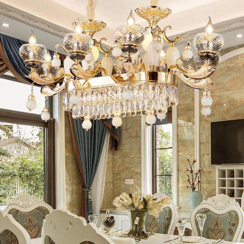 Crystal Chandelier: European Elegance for Living, Dining & Bedroom