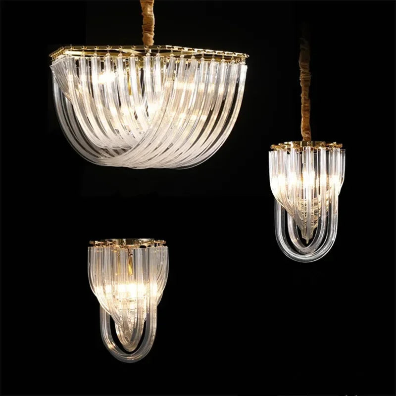 European Style Crystal Chandelier Pendant Light for Loft Living Room, BedRoom, Home Decor