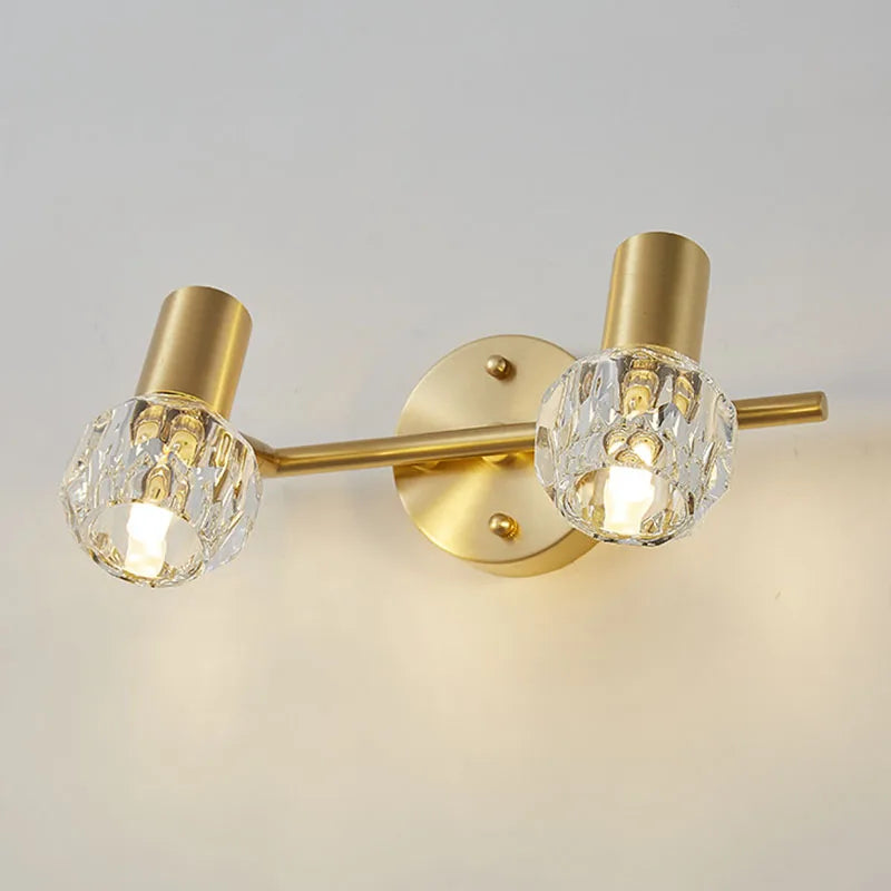 Gold Crystal Wall Lamp for Home Decoration and Lighting