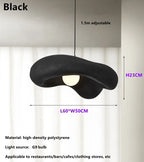 Nordic Wabi-Sabi LED Pendant Chandelier for Bedroom, Bar, and Cafe - Minimalist Hanging Light