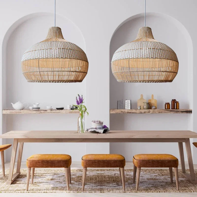Rattan Chandelier: Handmade Nordic & Retro Lighting for Japanese Restaurant & Tea Room