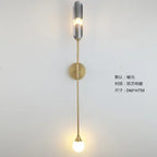 Golden Inclined Tube Wall Lamp for Modern Luxury Living Room Bedroom Décor