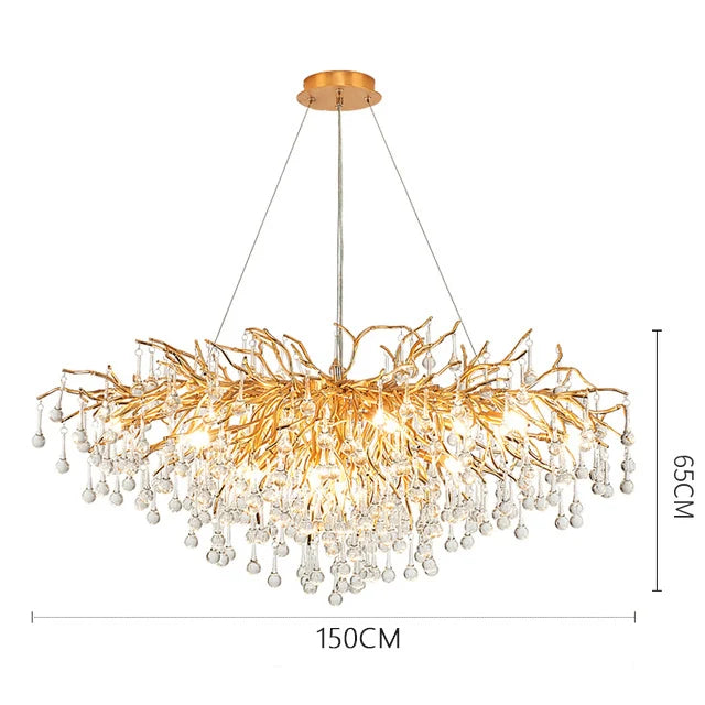 Crystal Chandelier: Modern LED Luxury for Living Room Decor & Lighting