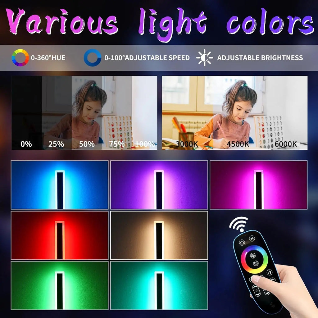 RGB LED Outdoor Wall Lantern Sconce IP65 Waterproof 7-Color Dimmable Light