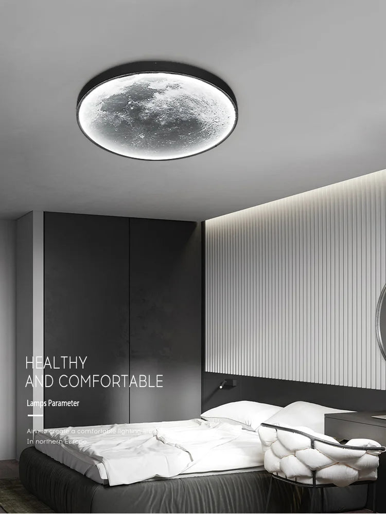 Moon Wall Lamp: Modern Simple Art Decoration for Living Room, Bedroom & Aisle