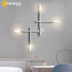 Nordic Black LED Wall Lamp: Multi Arms Bedside & Living Room Indoor Lighting