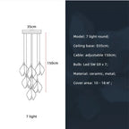 Magnolia Flower G9 LED Chandelier - White Luxury Pendant Light Fixtures