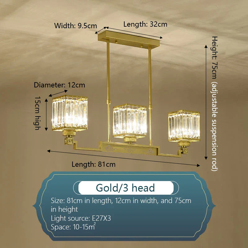 Crystal Chandelier Villa Living Room Lighting