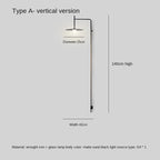 LED Glass Art Wall Lamp with Long Rocker Arm for Living Room and Studio