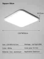 Round LED Ceiling Lamp - Modern Minimalist Dimmable Lighting Fixtures