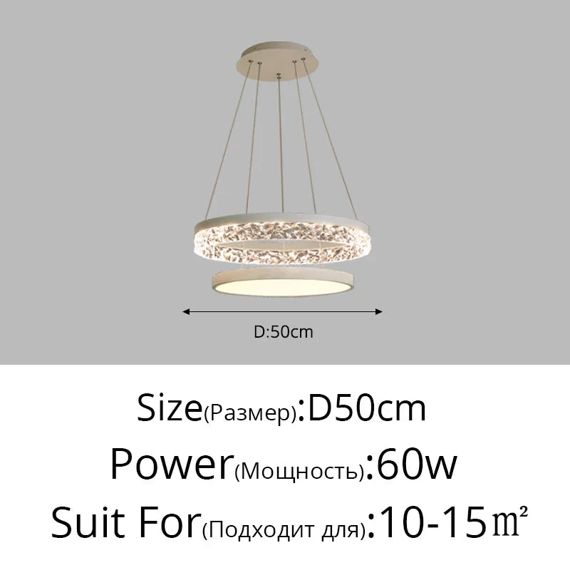LED Chandelier Pendant Light with Remote Control for Home Decor