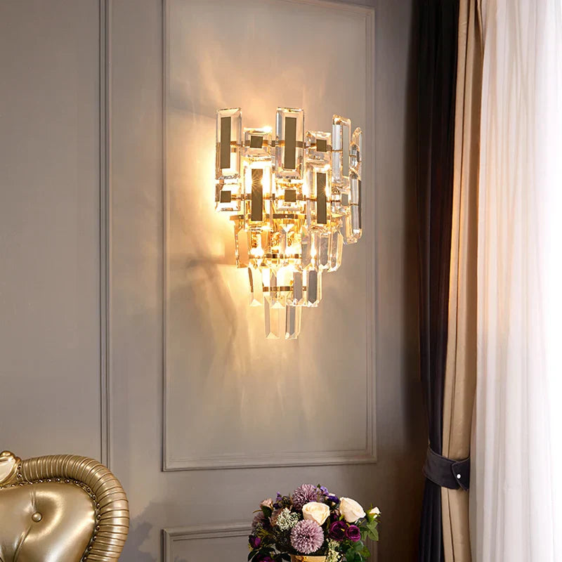 Crystal Wall Lamp: Elegant Living Room & Bedroom Decor