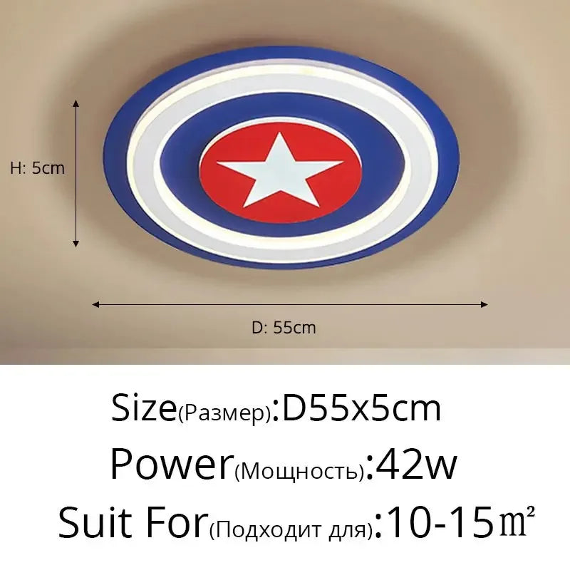 Kids LED Cartoon Ceiling Light | Boys Girls Bedroom Decor Lamps