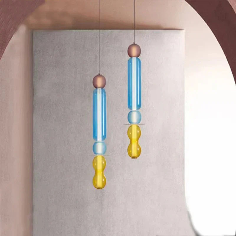 Stained Glass Pendant Lamps LED - Creative Lighting for Home, Bar, or Restaurant