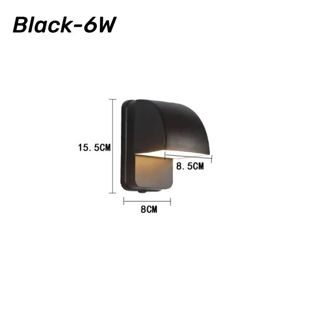 Rotatable LED Wall Lamp for Bedroom, Staircase, Balcony - Modern Minimalist Design