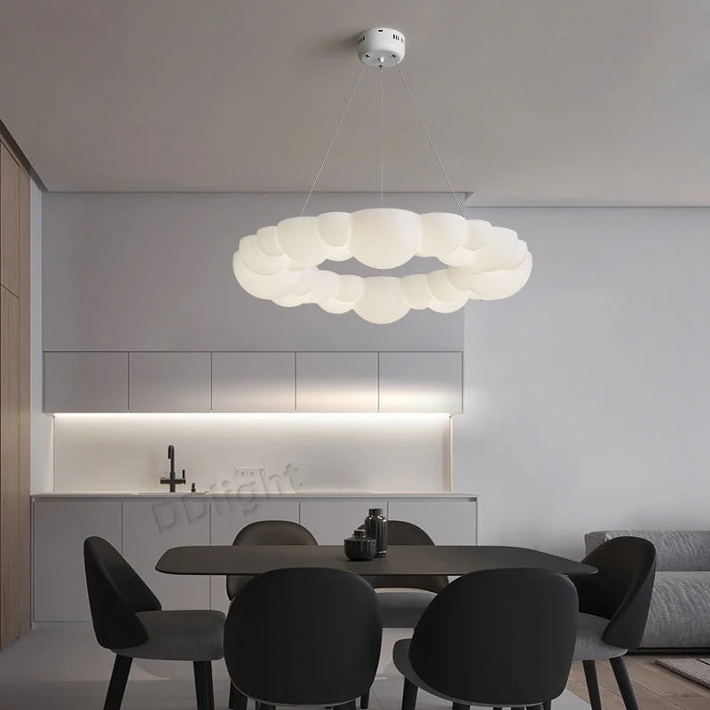 Nordic Cloud LED Pendant Chandelier for Modern Living, Dining, Bedroom