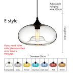 Glass Pendant Chandelier E27 Ceiling Light for Living Dining Kitchen Bedroom