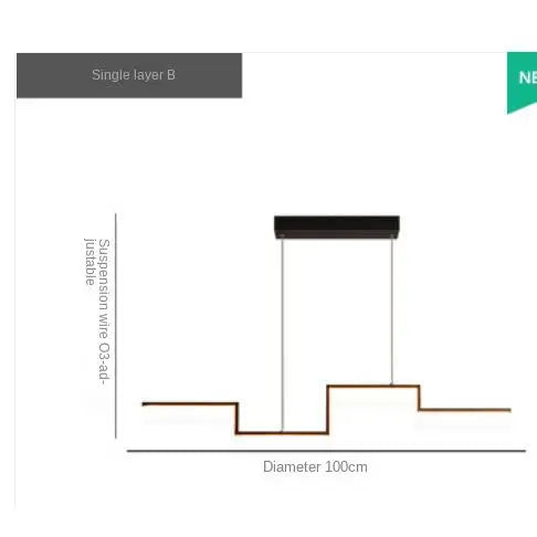 Modern Dining Room LED Chandelier & Hanging Lamps with Sleek Aluminum Design