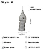 Mesh Pendant Light: Modern Irregular Shapes Kitchen Island Suspension Lighting