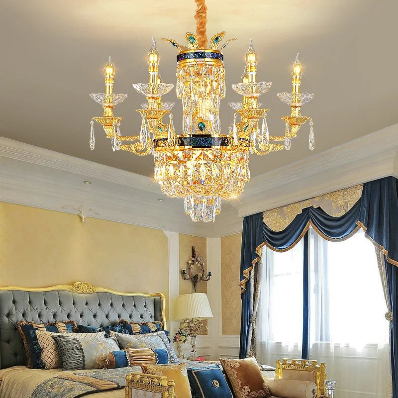 Luxury Villa Crystal Chandelier for Living Room, Dining Room, Bedroom