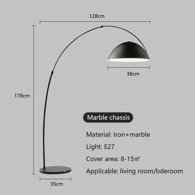 Vertical LED Floor Lamp Modern Minimalist Living Room Bedroom Lighting