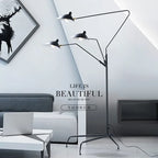 Adjustable Arm Floor Lamp: Japanese Ceiling Light for Industrial Loft Decor