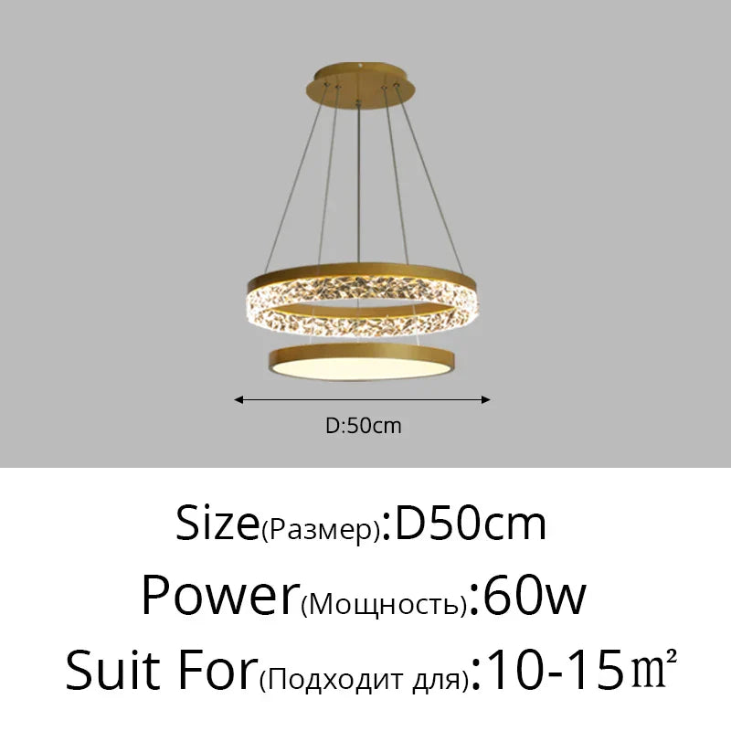 LED Chandelier Pendant Light with Remote Control for Home Decor