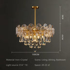 2024 Crystal Chandelier for Luxurious Living Spaces
